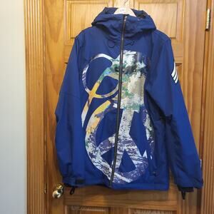 Grenade Kids ski coat with power cuff blue size small